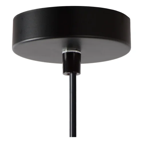 Светильник подвесной Medine 46413/01/65 Lucide серый прозрачный 1 лампа, основание чёрное в стиле современный выдувное фото 4